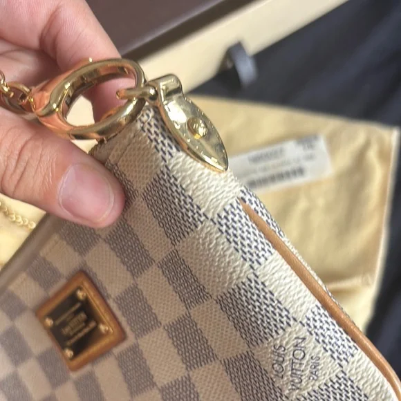FLASH SALE!!!! Louis Vuitton Damier Azur Clutch with Gold Accents - Picture 2 of 5